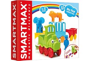 SmartMax 249887 My First Animal Train - 22 pcs, Multicoloured, 22pcs/ 1-5 Years