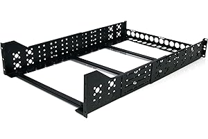 StarTech.com Rails pour Rack Serveur Universels 3U - Rails de Montage Serveur en Rack 19 pouces - Rails de Rack Ajustable pour Baie Informatique/ Rack d'Équipement/Rack Serveur (UNIRAILS3U)