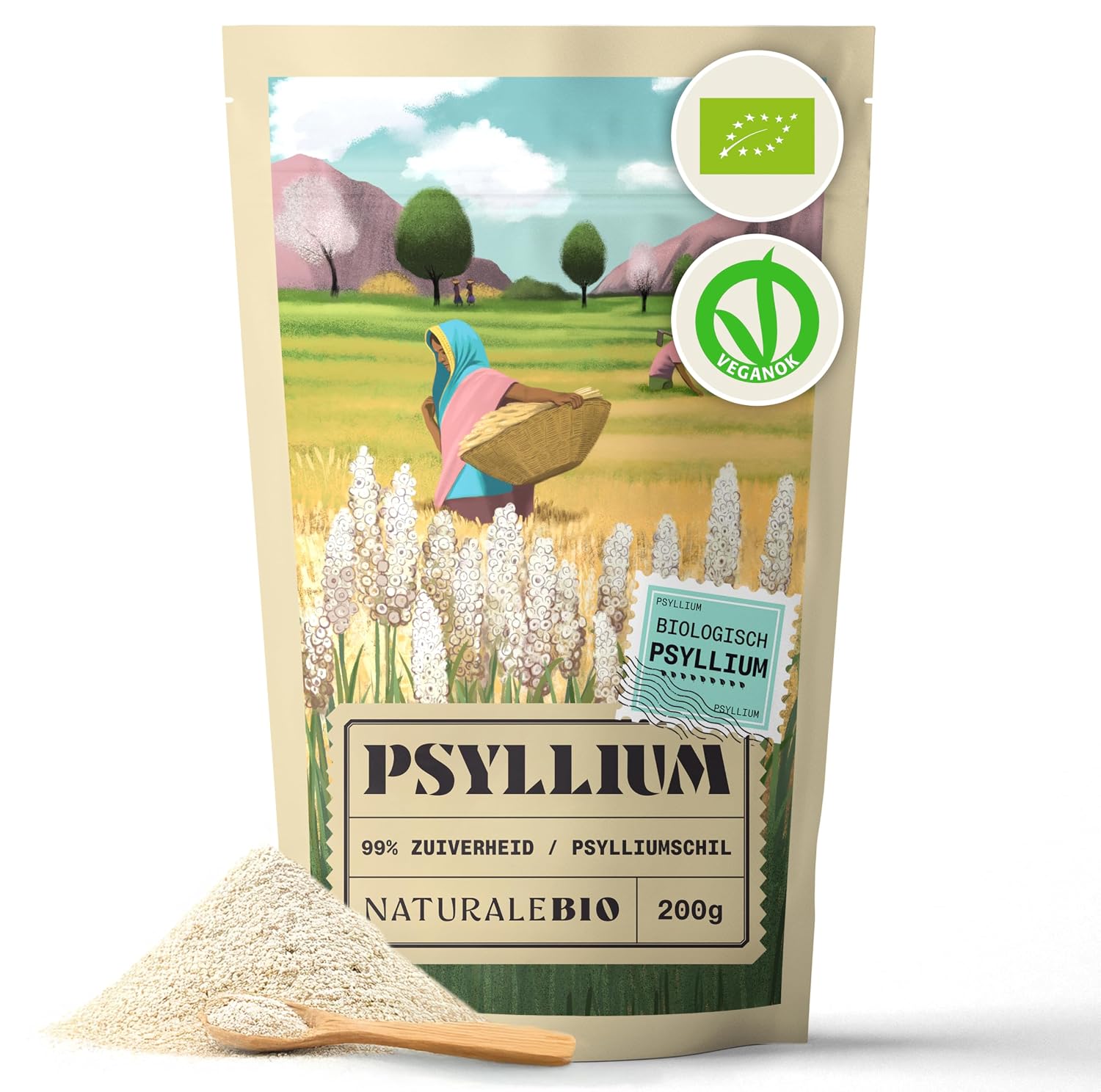 Biologische Blonde Psyllium – zuiverheid 99% – 200 g. Psyllium Husk Biologisch, natuurlijk en zuiver Indiase Psyllium zaadschalen. Rijk aan vezels, voor consumptie in water, dranken of sap. | 200 g zuivere psylliumzaden poedervrij voor water, sap, yoghurt, smoothies en glutenvrij koken.