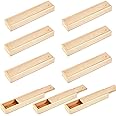 Wood Box with Sliding Lid, 9 Pcs Unfinished Wood Box, Small Wooden Boxes for Crafts, Wooden Container Gift Jewelry Box Pencil Box for Gift Jewelry DIY Craft Home Storage (9 x 2.2 x 1.2 inches)