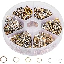 Kit De 2082 Pièces Pour Bijoux DIY - Anneaux De Saut 5 Tailles (4 à 10mm), Fermoirs Homard Et Anneaux Fendus, Argent Et Or - 9