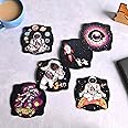 GKD Coaster Set of 6 Astronaut Theme Design Wooden Coasters to Serve Tea Cups, Coffee Mugs and Glasses (3.5 x 3.5 inch) (Square) (Ecofriendly)