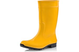 Ladeheid Bottes de Pluie Femme en Caoutchouc PVC avec Semelle Extérieure Antidérapante 100% Imperméable Chaussures pour Femmes résistantes à l'eau LA-967