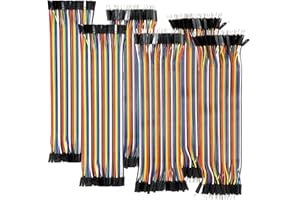 STARFA LAB Jumper Wires kit, 6 x 40 pcs, 20 cm Multicolored Dupont Wire, Male to Female, Male to Male, Female to Female,Breadboard Jumper Wires Cables Kit Compatible with Arduino (6)