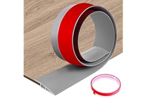 YOUSHANGRO Barre de Seuil Adhésive PVC, Profil de Transition pour Rattrapage de Dénivellation, Jonction entre Sols et Portes Hauteur Réglable，Rampe de Seuil Bandes de Transition Sol