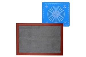 MOSNOW Tappetino Microforato per Forno, Riutilizzabile Antiaderente Microforato Stuoia per Forme di Cottura con Tappetino per Dolci per Macarons, Hamburger, Torta, Pizza (40 * 30 cm)