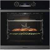 Hisense O65226ABS, Forno Elettrico da Incasso, Multifunzione Termoventilato con Vapore, Capienza XXL 77L, Pulizia AcquaClean,