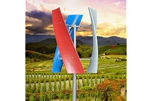 ESYOGEN Vertikale Windgenerator 12V 400W Windrad Windturbine Windkraftanlage Mit Regler mit 3 Flügeln