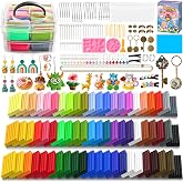 Kitojoy Polymer Clay Kit 66 Colours 20g Each | 14 Sculpting Tools and Accessories, Silicone Mat, Manual, DIY Crafts for Kids,