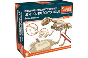 EXPLORA SCIENCES EXPLORA - T-Rex - Kit De Paléontologue - 039396 - Plâtre à Creuser - Dinosaures - Kit de Découverte - Jeu pour Enfant - Scientifique - Éducatif - Aventure - Ludique - Jouet - À Partir de 5 Ans