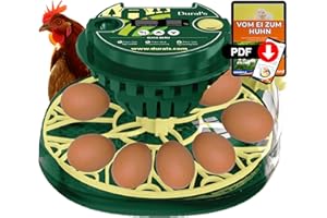 DURAL'S Dural’s DX3© Brutautomat Vollautomatisch für 12 Eier | Temperatur & Feuchtigkeitskontrolle | Automatische Wendung & LED-Schierlampe | Für Hühner, Wachtel, Enten & Gänseeier