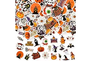 Halloween Bulk Foam Stickers,JULBEAR 300 Pieces Pumpkins Jack Ghost Bats Monster Color Printing Pattern Self-Adhesive Foam Stickers for Crafts Holiday Cards Home Halloween Party Decoration Supplies