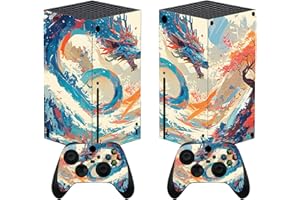 playvital Adesivo Skin per Xbox Series X Console&Controller,Sticker Decal Cover Vinile per Xbox Series X-Elisio del Drago