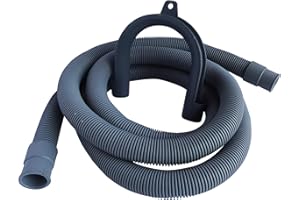 SOMATHERM FOR YOU, Flexible de vidange 2,5 m avec embout souple et crosse de maintien amovible - Tuyau universel pour évacuation des eaux usées des machines à laver