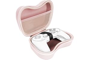 Linkidea Hard Travel Case Compatible with 8BitDo Pro 2, Ultimate and 2.4G Dual Sense Wireless Controller, Game Protective Storage Carrying Bag (Pink)