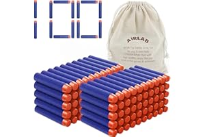 ‎AIRLAB Airlab 100er Pfeile Darts für Nerf Zubehör, Refill Darts Foam Pfeile Munition Bullets mit Aufbewahrungstasche, Blau