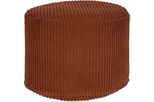‎DREAMROOTS DreamRoots Pouf Hocker - Hocker Rund Cord 50x50x35 cm - Couch Hocker Wohnzimmer - Sitzpouf Rund - Fußhocker Für Sessel - Sitzhocker Rund - Hocker Couch - Hocker Sofa