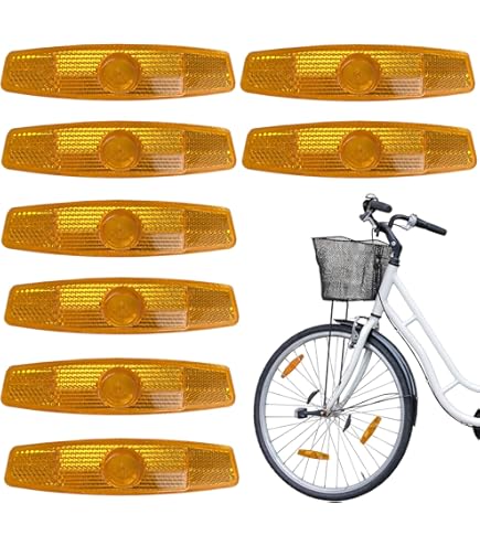 VVHFXD 12 Stück Speichen Reflektoren - Katzenaugen Für Sicheres Nachtfahren