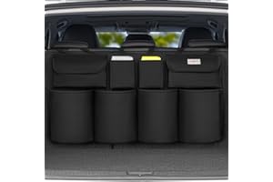 ‎SURDOCA SURDOCA Kofferraum Organizer Upgrade-Version, Organizer Auto mit 8 GroÃŸe, Kofferraum Organizer Klett, kofferraumtasche, Auto Zubehör Innenraum