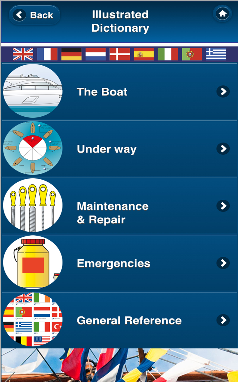 The Illustrated Boat Dictionary in 9 Languages by Adlard Coles Nautical