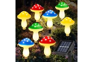 Kyduu 8 sztuk Solarne lampy ogrodowe, LED grzyby solarne lampy słoneczne, Lampy solarne do ogrodu,Solarne dekoracje ogrodowe,lampy solarne z grzybami,Zewnętrznych świateł słonecznych do ogrodu,trawnik