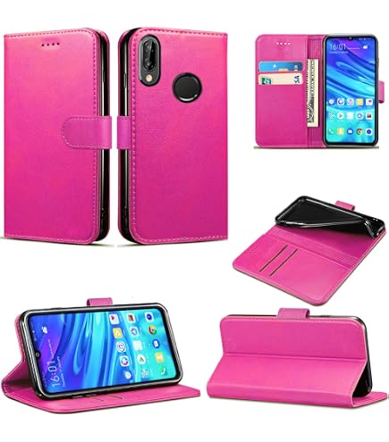 Portafoglio in pelle fiore per Huawei P30 Pro P20 Honor 10 Lite 8A 7C