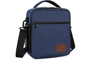 ‎MOYAD Moyad Business Kühltasche Lunchbag leakproof zur Arbeit Business Lunchbox mit verstellbarem Tragegurt 5,5L Marine Blau