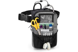 ‎TRUNAB Trunab Krankenschwester Gürteltasche Medizinische Taillentasche, Krankenschwester Organisator Tasche mit Mehreren Fächern, verstellbarem Hüftgurt, ideal für Krankenschwester-Set, Stethoskop