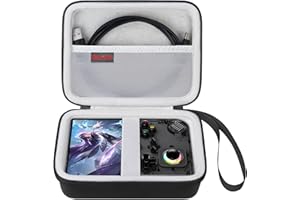 Elonbo Custodia per Anbernic RG405V Retro Handheld Game Console, Versione verticale Android Retro Handheld Gaming Travel Storage Cover Organizer Holder, Tasca a rete adatta cavi di ricarica, Nero