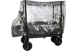 ELTERNSTOLZ Parapioggia universale per carrello con tetto in PEVA, ecologico, riciclabile, privo di PVC e ftalati
