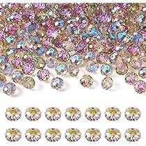 100 Perline Rondelle Acriliche Sfaccettate - Foro Grande 13-14mm, Stile Europeo, Colori Misti - Foto 13