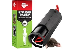 RatKil UPGRADED Mole Trap - Large Powerful Mole Trap That Works | Catch & Kill Moles | Protect Your Lawn & Garden | Unique Trigger Catch Action, Reusable Mole, Vole Rodent Solution