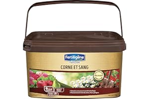 FERTILIGENE NATUREN NATCOSAN - Engrais Organique Corne et Sang UAB 3 kg - Stimule la croissance te reverdit les feuillages - Pour plantation et en entreien - Produit 100% azote organique - Pour 30m²