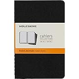 Moleskine Cahier Journal, Set 3 Quaderni con Pagina a Righe, Copertina in Cartoncino e Cucitura a Vista, Colore Nero, Dimensi