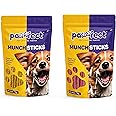 Pawwfect Pets High Protein Chicken & Mutton Flavored Nutritious 2Kg Munchy Chew Sticks Of All Breed & All Life Stages Dog For Dental, Gums & Health (1Kg Chicken Munchy, 1Kg Mutton Munchy), 1 Count