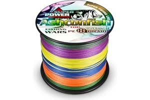 Ashconfish Braided Fishing Line- 8 Strands Super Strong PE Fishing Wire-100M/300M/ 500M/1000M/1500M/2000M(109/328/547/1093/1640/2187Yards)- 6lb to 300lb Abrasion Resistant-Zero Stretch-Multiple Colors