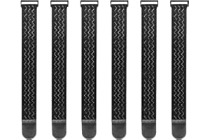 Upbeat Cinghie Elastiche con Gancio e Gomma Antiscivolo 46 x 5cm (6 Pezzi), Fascette, Cinghie in riutilizzabile per cavi di prolunga, fascette, portagomma, porta accessori per il garage