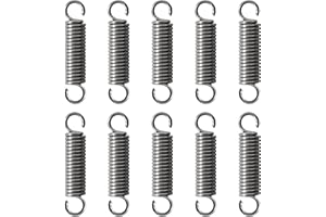 GUNGY Ressort de Traction 45mm Ressorts de Tension avec Crochets Ressorts en Acier Inoxydable Diamètre du Fil 1,6 mm Diamètre Extérieur 10mm Force 7,90KG 10 Pièces
