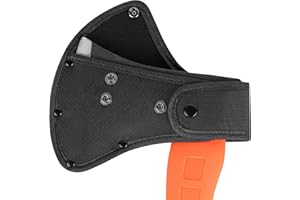 Linkidea Gaine en Nylon pour Hache de 10,2 cm, étui de Protection pour Hache à Double encliquetage, Fourreau pour Outils de bûche, pour Travail en Plein air (Noir)