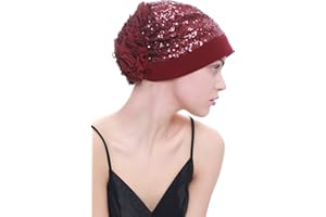DERESINA HEADWEAR Gorro de Encaje con Flor de Volantes para quimio