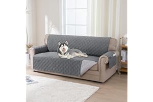 BellaHills Funda Sofa De Gran tamaño 3 plazas,100% Funda Sofá Impermeable,Funda Sofa 3 Plazas Protector Sofa,Fácil de Limpiar,con Correas Elásticas,Gris