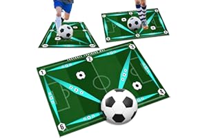 OTUFAN Tappetino Allenamento Calcio, 60 X 90 Cm Tappeto Campo Da Calcio, Antiscivolo, Antiurto, Silenzioso, Tappeto Calcio Allenamento per Uso Domestico