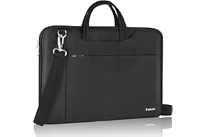 Ferkurn Laptop Bag Case for Women Men, Laptop Sleeve Computer Bag Briefcase with Shoulder Compatible with Macbook Pro/Air, HP Chromebook, Dell XPS, ASUS, Acer, Samsung, Black, 14 Inch