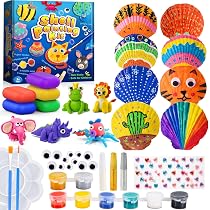 Kit Peinture Coquillages NLMWTI - 81 Pièces DIY Enfant | Activité Manuelle Créative 5-10 Ans