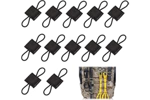 TogtherKings 12 Piezas Chalecos Tácticos Hebilla,Tácticas Al Aire Libre Sistema Molle,Chalecos Tácticos Mochilas Accesorios,Retenedor Táctico Molle Accesorios,para Mochilas Tácticas (Negro)