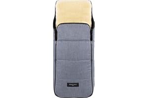 WERNER CHRIST BABY, Kinderwagen-Fußsack CORTINA – Thermo Winterfußsack (Kinder ab 6 - bis 36 Monate), mit herausnehmbarer Lammfelleinlage, medizinisches Fell, in Blue (blau-meliert)