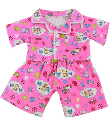 Set Pigiama Da Donna In Flanella Con Orso Kawaii Carino Stampato Manica Lunga Camicia Da Notte E Pantaloni Coquette Morbido Pigiameria, Orso Cachi, Taglia Unica - Foto 10
