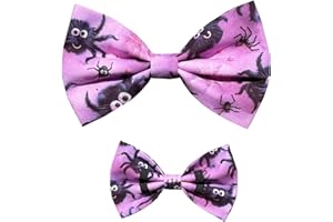 DOD.I_BOUTIQUE New Dogs Bow Tie Bowtie Halloween Elastic Band ACCESSORY Handmade UK (L Johnny Spider)