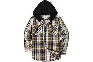 SwissWell Camicia Uomo Flanella Felpe Uomo Camicia a Quadri Manica Lunga Casual Camicia con Cappuccio M-3XL