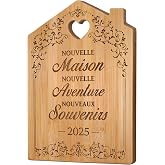 Planche à Découper Bambou Gravée - Cadeau Crémaillère Personnalisé - Idée Cadeau Maison Pratique